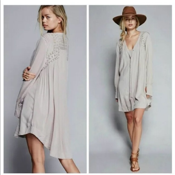 Free People Dresses & Skirts - Free People Courtney's Victorian Shirt Dress Boho